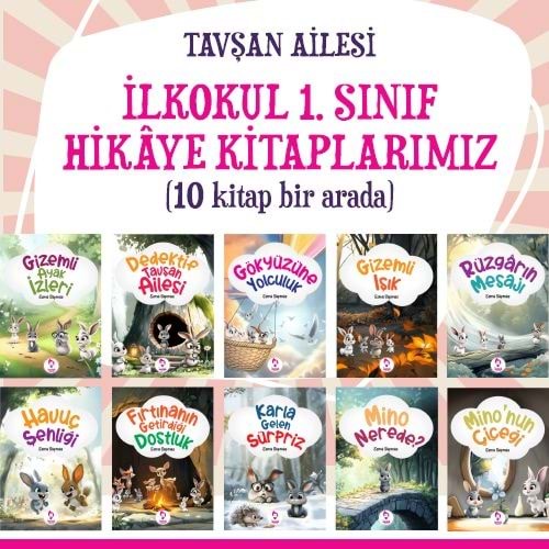1. Sınıf 10 lu Hikaye Kitabı Tavşan Ailesi