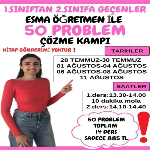 1. Sınıftan 2. Sınıfa Geçenler Problem Çözme Kampı