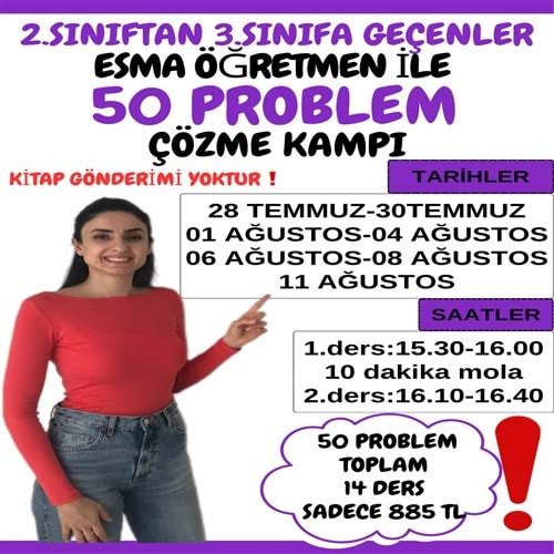 2. Sınıftan 3. Sınıfa Geçenler Problem Çözme Kampı