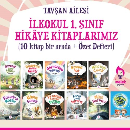 1. Sınıf 10 lu Hikaye Kitabı Tavşan Ailesi + Hikaye Özet Defterim